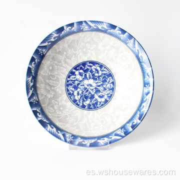 Platos de sopa de cerámica bonito diseño de flores
